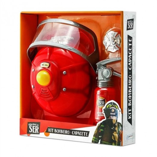 Brinquedo Infantil Kit Bombeiro Com capacete Multikids