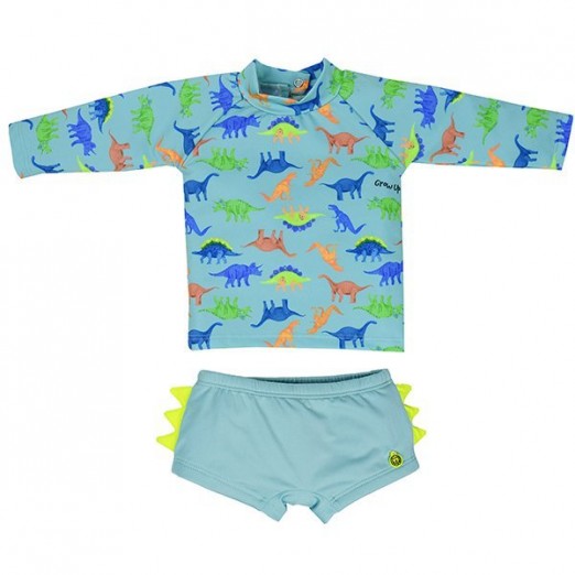 Conjunto Praia Para Criança Masculino Blusa E Sunga Tam P Grow Up Azul
