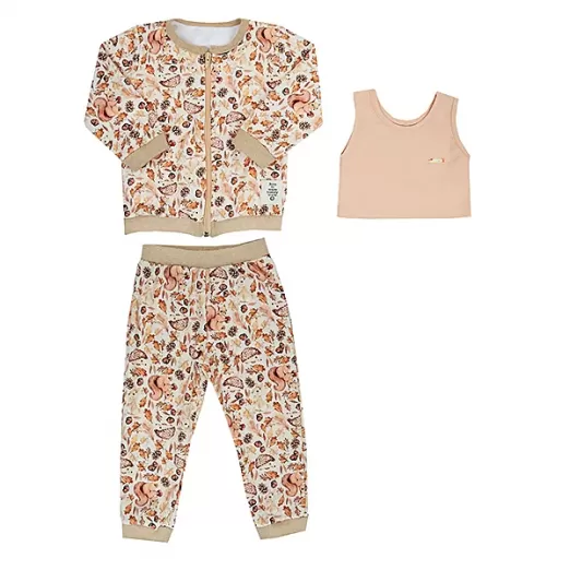 Conjunto Infantil Forest 1 ano Creme Grow Up