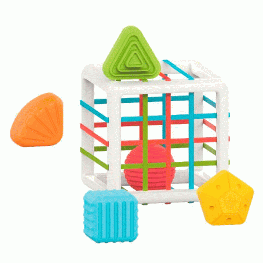 Brinquedo Infantil Cubo Elástico Multikids Colorido 6 Blocos 3M+