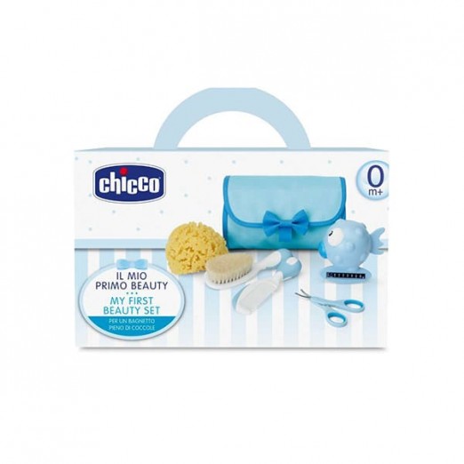 Kit higiene azul chicco para recém nascidos