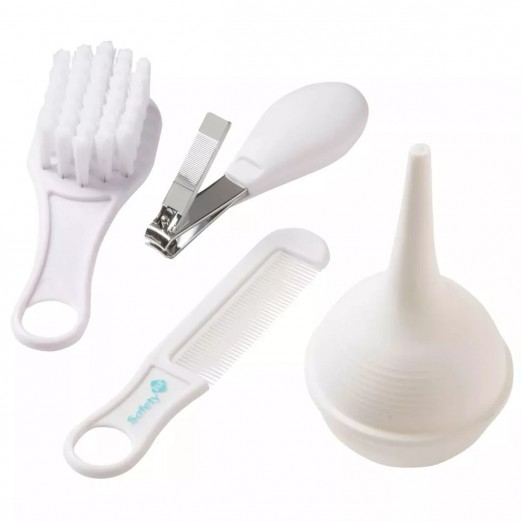 Kit essencial de cuidados escova macia, pente, cortado de unha anatômico e aspirador nasal