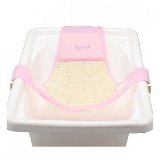 Rede para banheira rosa baby bath