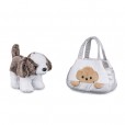Bolsa Cutie Handbags Com Pelúcia Cachorro Prata Multikids 3A+