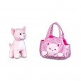 Bolsa Cutie Handbags Com Pelúcia Gato Rosa Multikids 3A+