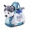 Bolsa Cutie Handbags Com Pelúcia Husky Azul Multikids 3A+