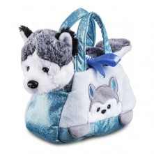Bolsa Cutie Handbags Com Husky Azul Multikids
