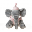 Brinquedo Pelúcia Para Bebê Elefante Bup Baby Rosa 0M