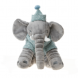 Brinquedo Pelúcia Para Bebê Elefante Bup Baby Azul 0M