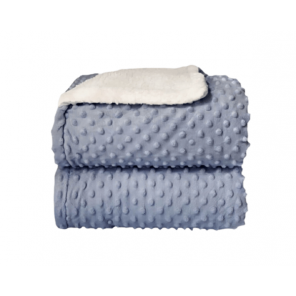 Cobertor infantil plush importado dots azul