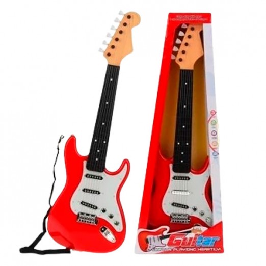 Brinquedo Infantil Guitarra Do Ré Mi Fun Rock N Roll Vermelha Multikids
