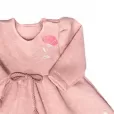 Vestido Double Face Infantil Rosa  3 Meses Grow Up