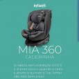 Cadeirinha de Bebê Para Carro Indicado a 40 cm à 150 cm Com Base Giratória e Reclinação Mia Preta Infanti