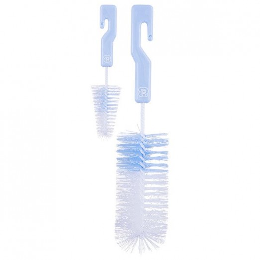 Kit Higienizador de Mamadeiras 02 Escovas Azul Pimpolho