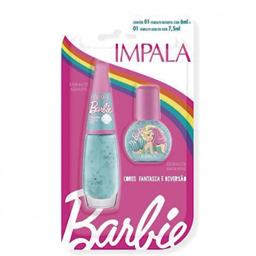Kit De Esmalte Infantil E Adulto Unidade Barbie Cremoso Impala