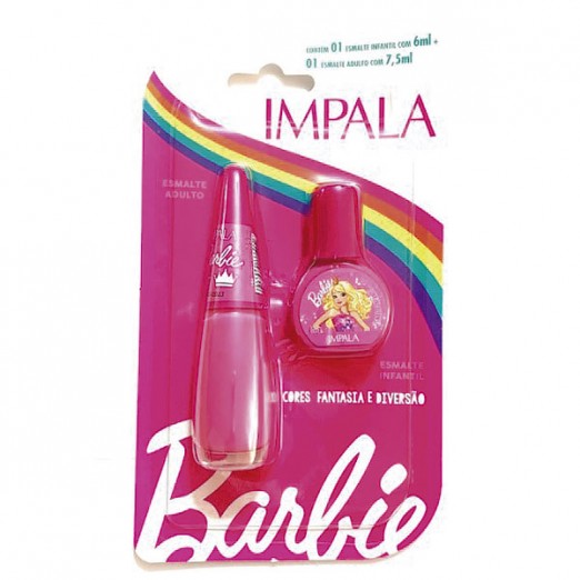 Kit De Esmalte Infantil E Adulto Unidade Barbie Cremoso Impala