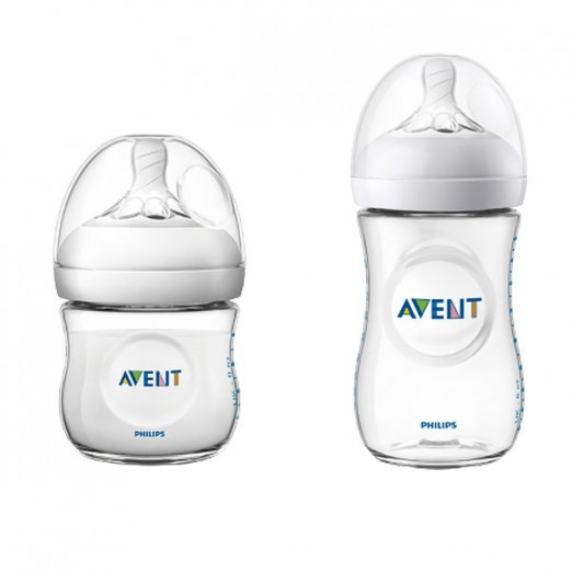 Kit De Mamadeira Para Bebês Pétala 125ML E 260ML Transparente Avent