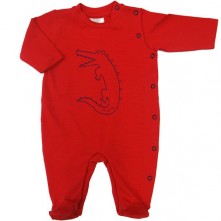 Macacão Bebê Vermelho Baby Fashion RN
