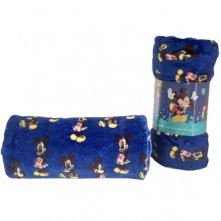 Manta Kids Infantil Disney Mickey Azul Laço Bebe