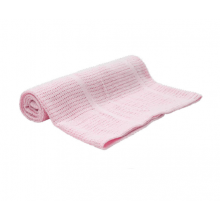 Mantinha trico baby - rosa