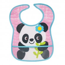 Babador com bolso panda buba