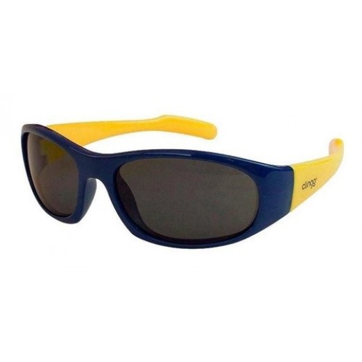 Óculos De Sol Infantil Azul E Amarelo 36 Meses Clingo