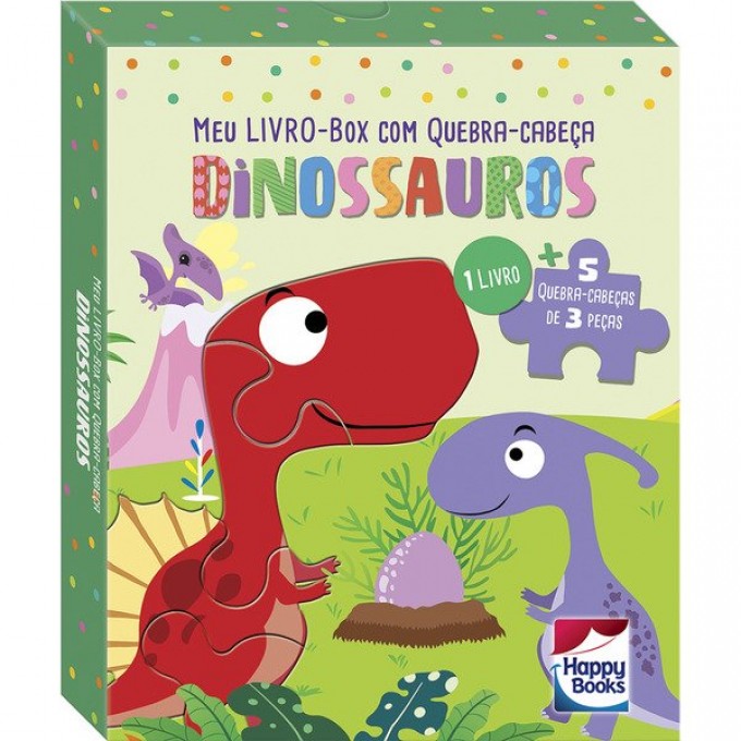 Livrinho Quebra-cabeça: Dinossauros - Happy Books - Casa do