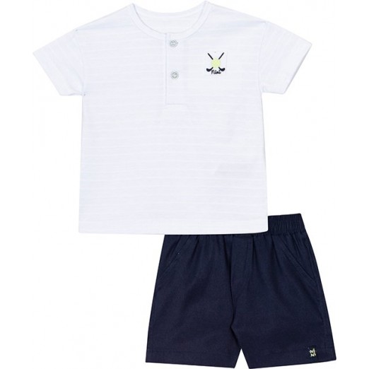 Conjunto Infantil Masculino Camiseta e Bermuda Masculino Golfe 3 Anos  Nini e Bambini