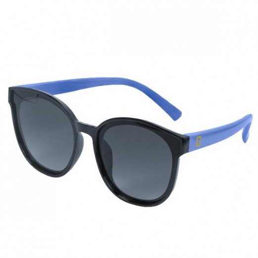 Óculos De Sol Infantil Para Menino Azul e Preto Pimpolho Armação Flexível