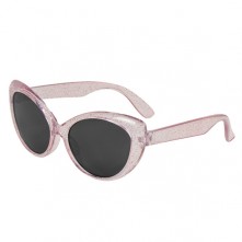 Óculos De Sol Infantil Rosa Com Glitter Pimpolho