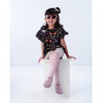 Óculos De Sol Infantil Para Menina Rosa Com Listras Pimpolho
