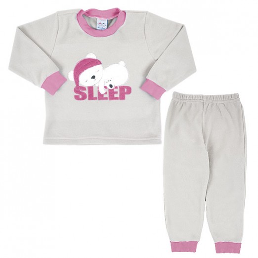Pijama Infantil Microsoft Feminino Tamanho 8 Anos Urso  Rosebud