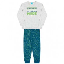 Pijama Infantil Cinza e Verde Kamylus 06 A