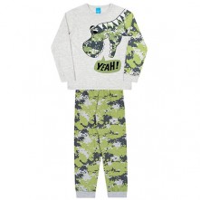 Pijama Infantil Cinza e Verde Kamylus 06 A