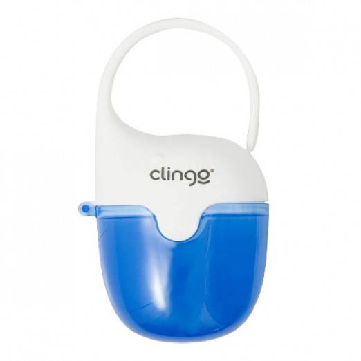 Porta Chupeta Para Bebês Baleia Colors Azul Livre de BPA Clingo