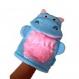 Esponja Infantil Para Banho Hipopótamo Azul E Rosa