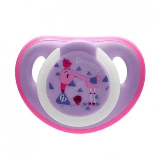 Chupeta de bebê com esterilizador brilha no escuro first moments glow rosa 0 a 6 meses tam 1