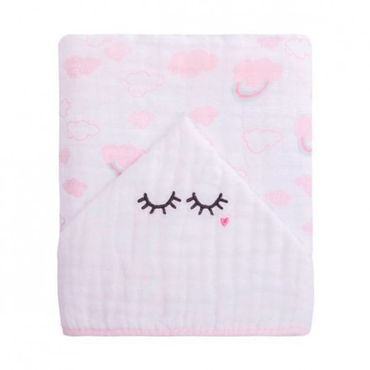 Toalhão de banho soft premium com capuz bordado cílios papi