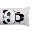 Protetor Lateral De Berço Para Bebê Rolinho Branco Losango Papi Panda Ben
