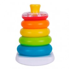 Brinquedo Infantil Pirâmide Argolas Multikids Multicoloridas 