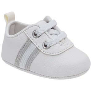 Sapato Bebê Branco e Cinza Pimpolho Tam 02 