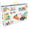 Brinquedo Para Crianças Super Trucks Brinquedo Elétrico 5 em 1 de Montar 84 Peças Playduc