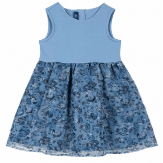 Vestido Infantil Menina De Festa Azul 7 Anos Chicco