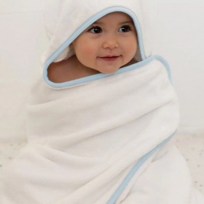 Toalha de Banho Bebê Comfort Power Sec Azul Laço Bebê