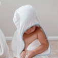 Toalha de Banho Bebê Para Menino Comfort Power Sec Azul Em Poliéster Laço Bebê