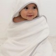Toalha de Banho Bebê Para Menino Comfort Power Sec Cinza Em Poliéster Laço Bebê