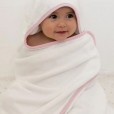 Toalha de Banho Bebê Para Menina Comfort Power Sec Rosa Em Poliéster Laço Bebê