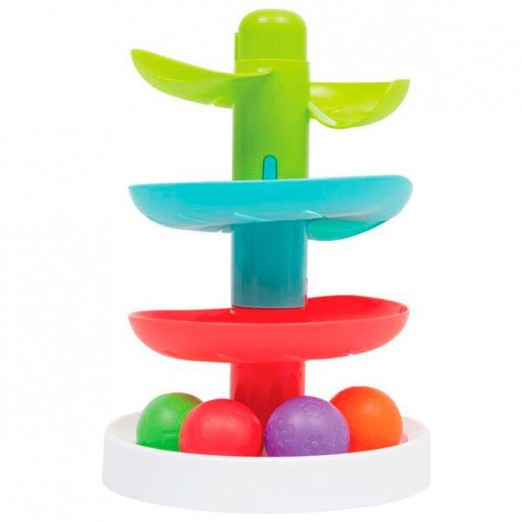 Brinquedo Infantil Torre Espiral Com Bolas Buba Multicolorido