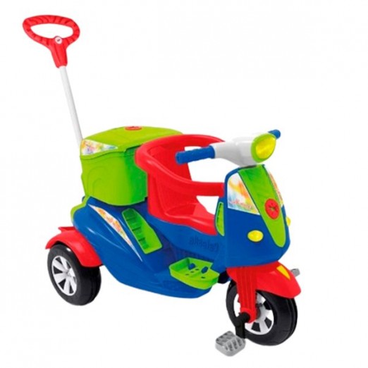 Triciclo Infantil Moto Uno Azul Calesita De 1 à 5 Anos