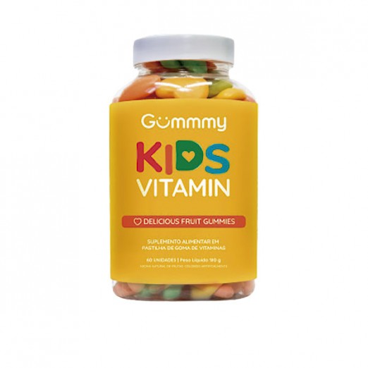Vitamina Infantil Gummy Kids Vitaminas A, E, D2, C, B5, B6, B9, B12 e Biotina Vitamin